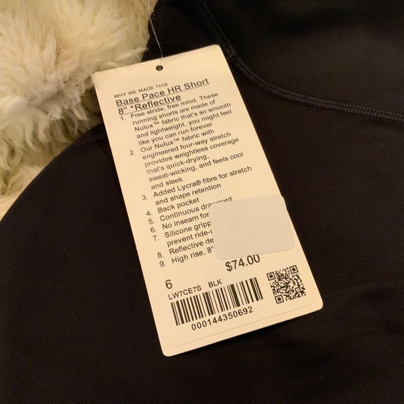 Lululemon Base Pace HR Shorts Brand New size 6 - Picture 2 of 3